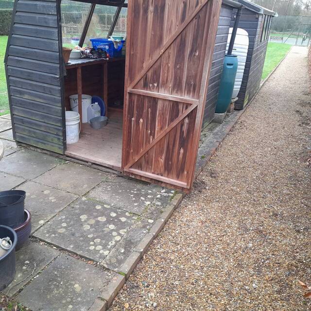 Before: potting and tool shed in a Billingshurst garden (3)