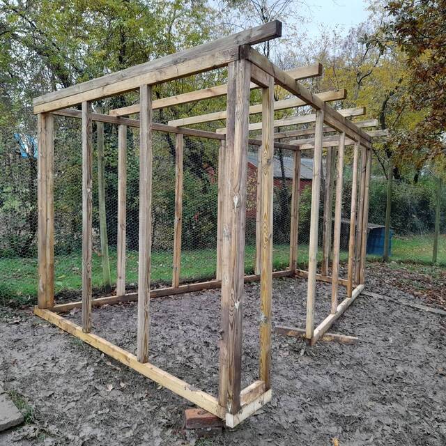 During: bespoke timber chicken house built by Cordreys (1)